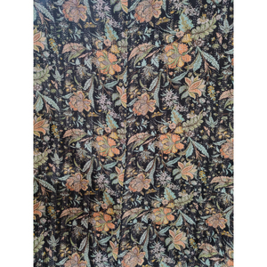 Handmade Kantha Quilt Reversible Floral Print Cotton <b>Bedspread</b> Black Multi Color Decorative Blanket for Women Adults gift - Product Image 3