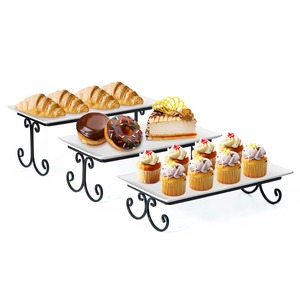 Juego de Soportes para Pastel Rectangulares de 3 Niveles, Metálicos, Reutilizables, Solo se Lavan a Mano - Product Image 5