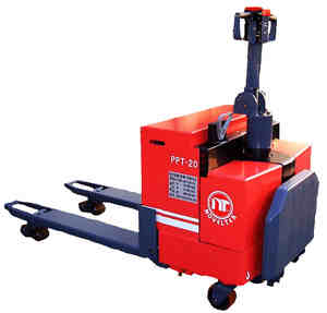 รถลากพาเลทไฟฟ้าแบบเต็มรูปแบบพร้อมแท่นวางสินค้าเชิงพาณิชย์ - Product Image 1