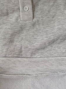 Ensemble 2 pièces en tricot gris pour femme, coupe ample, manches longues, couleur unie, col rabattu, sweat-shirt respirant en polaire - Product Image 5