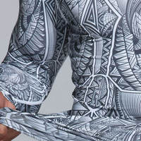Vente en gros de chemises de sport pour hommes à manches longues UPF50, à séchage rapide, compressives, pour BJJ, surf, natation, avec logo sur le devant, en spandex/nylon