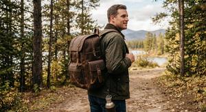 Custom Logo Genuine Leather <b>Backpack</b> <b>Men</b> Real Leather Travel <b>Laptop</b> Bag Waterproof Wholesale Business Pack LBK-0126 - Product Image 2