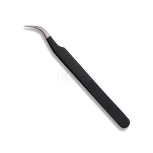 Pinzas de extensión de pestañas azul claro de alta precisión, pinzas rectas de aislamiento para artistas profesionales de pestañas. - Product Image 4