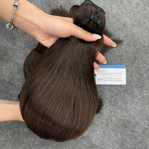 Best <b>Selling</b> 2026 Raw Hair Bundle Vietnamese Human Hair Natural Straight Brown Weft Hair Extensions Double Drawn Bulk Price - Product Image 3