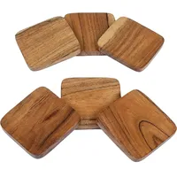 Sous-verres ronds en bois naturel faits à la main, design classique, 300 mm de diamètre, 8 mm d'épaisseur