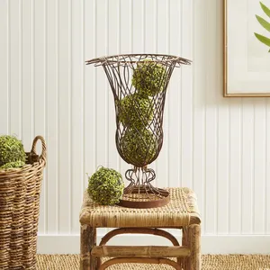 Handmade Copper <b>Wire</b> Tabletop Vase Bohemian Style Decorative <b>Flower</b> Holder for Home Interior - Product Image 2