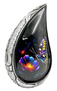 Handcrafted Aluminum Tear Drop Memorial <b>Ash</b> <b>Keepsake</b> Urn Tribute Holder Designed With Secure Decorative Lid Closure - Product Image 4