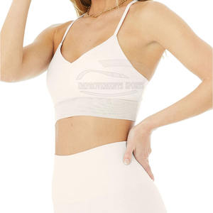 Dernier modèle de soutien-gorge de sport à manches longues sans coutures pour femmes, taille haute, leggings pour dames fabriqués en usine - Product Image 4