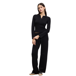 <b>Women</b>’s Light Knit <b>Straight</b> <b>Leg</b> <b>Jogger</b> Pants Relaxed Fit Casual Sweatpants Soft Comfortable Lounge Trousers for Everyday Wear - Product Image 3