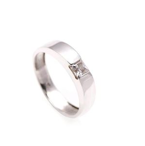 Anillo de Compromiso y Boda de Moissanita, Corte Princesa de 4mm, Color D, VVS, Chapado en Oro de 18K, Anillo de Lujo para Aniversario - Product Image 3