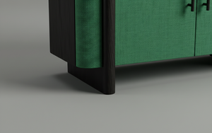 Aparador Moderno de 2 Puertas de Roble Macizo para Sala de Estar, Ecológico, Resistente al Agua, Diseño Minimalista - Product Image 6