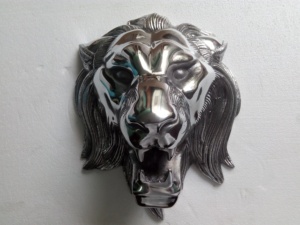 Figurine murale 3D Tête de Lion de haute qualité, en aluminium poli brillant, moulée, en métal, objet d'art de collection, cadeau - Product Image 6