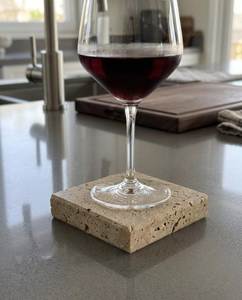 Juego de posavasos de travertino hechos a mano de primera calidad para vasos de whisky, tazas de café, tazas de té y copas de vino. - Product Image 6