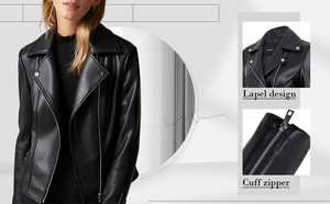 แจ็คเก็ตหนังผู้หญิงรุ่นใหม่ปี 2026 คอปกตั้ง ทรงเข้ารูป แขนยาว ซิป หนังบาง เท่ห์ สไตล์ลำลอง แจ็คเก็ตสั้น - Product Image 5