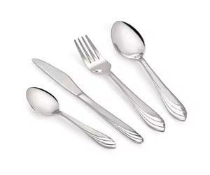 Modern <b>Table</b> Collection Metal Cutlery Set <b>Spoon</b> Fork Serving Duo Built for Stylish Dining and Kitchen Use - Product Image 2