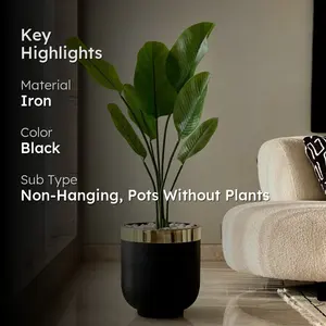 Diseño elegante en negro y dorado, fácil de mantener y limpiar, perfecto para interiores modernos, de proveedor indio para exportación a granel. - Product Image 2