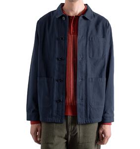 Veste de travail respirante, décontractée, à col rabattu, entièrement zippée, personnalisable, en toile de coton épaisse, pour hommes - Product Image 1