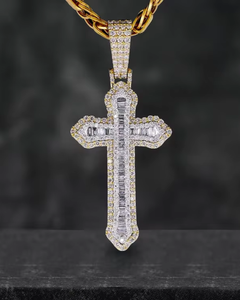 Colgante Hip Hop de Plata 925 con Incrustaciones de Diamantes, Colgante de Fe Cristiana, Colgante Bling para Raperos, Joyería Religiosa, Pasa el Test de Diamantes - Product Image 6