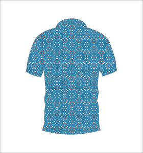 Polo Azul con Puntos Blancos para Hombre, con Logotipo Estampado en la Parte Delantera, Manga Corta, Informal, para Verano, de Secado Rápido, Tela Popelina - Product Image 5
