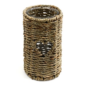 Hand-weaving natural seagrass <b>glass</b> cover cheapest cost sea grass cup holder <b>straw</b> mug sleeves - Product Image 3