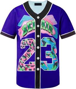 Personaliza tu propio diseño de uniforme de béisbol con estampado digital por sublimación y costuras. Camiseta personalizada para niños con los últimos diseños de camisetas de béisbol. - Product Image 1