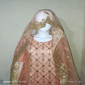 Diseñador paquistaní Net Lehenga Ropa de boda de la mejor calidad para mujer Ocasiones especiales Salwar Vestidos de novia de lujo Fiestas - Product Image 4