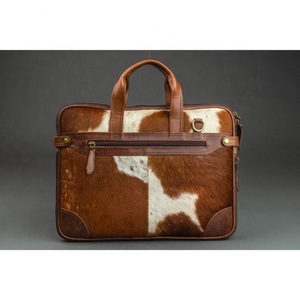 Best Selling High Quality 100% Genuine Leather Material Handmade Crossover Shoulder <b>Laptop</b> Handbags Custom Logo Durable Portable - Product Image 4