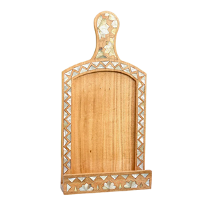 Soporte de madera para libros con nácar, soporte decorativo para libros de cocina para encimera de cocina, soporte de madera maciza hecho en Vietnam - Product Image 1