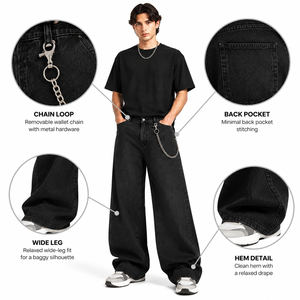 Super <b>Baggy</b> <b>Jeans</b> Men <b>Women</b> Oversized Loose Denim Pants Retro Streetwear Fashion Y2K <b>Jeans</b> Wholesale Supply - Product Image 6