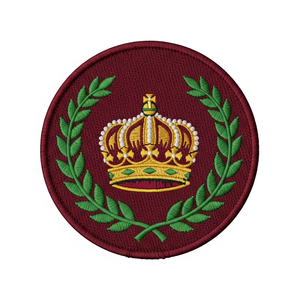 Insignia de blazer personalizada masónica con emblema de columna y corona de laurel, redonda, azul marino, para insignias fraternales de blazer. - Product Image 4