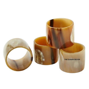 Lot de 4 Anneaux de Serviette Exclusifs Classiques en Corne de Haute Qualité pour Restaurants et Mariages – Matériau Corne - Product Image 4