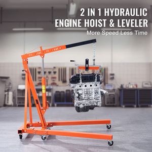 Sollevatore Idraulico per Motori da 2 Tonnellate/4400 LBS, Pieghevole, Gru da Officina, Attrezzo per Riparazione Auto - Product Image 2