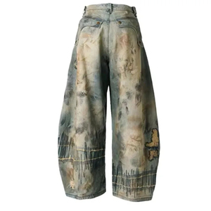 Pantalones vaqueros acampanados de cintura media para mujer, de corte regular, estilo formal, de algodón lavado a la piedra, para verano - Product Image 1