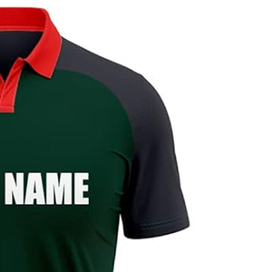 เสื้อคริกเก็ตแบบขายส่ง ออกแบบใหม่ตามสั่ง ระบายอากาศได้ดี แห้งเร็ว พิมพ์ลายแบบซับลิเมชั่น พร้อมชื่อผู้เล่น ผลิตจากโพลีเอสเตอร์ - Product Image 4