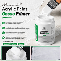 Gesso Acrílico y para Pintura al Óleo, Preparador de Superficies, Blanco, 100/300/500ml, Imprimación Líquida para Pintura Acrílica