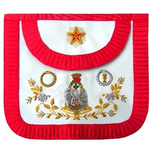 Elegante Mandil Masónico de Rito Francés de 4ª Orden, Regalia Ceremonial para Logia, Mandil Premium para Francmasonería - Product Image 6