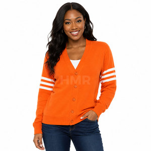 HMR Sisterhood Sorority Acrylic Luxury Deep V-Neck <b>Cardigan</b> Girls Solid Pattern Short Button Front <b>Cardigan</b> <b>Sweater</b> - Product Image 1