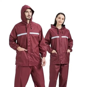 Traje Impermeable Unisex para Adultos, de Manga Larga, con Capucha, de una Pieza, para Todas las Estaciones, Chaqueta y Pantalones Negros de Poliéster - Product Image 6