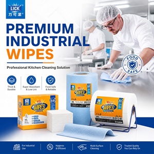 Essuie-mains en papier pour cuisine certifié SGS, en pâte de bois et polyester, testé pour le contact alimentaire, pour les zones de préparation, absorption rapide de l'huile et de l'eau - Product Image 5