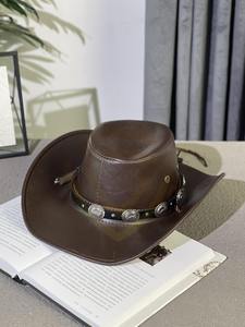Sombrero de Cuero Vaquero Hecho a Medida, Totalmente Personalizado, de Primera Calidad, Hecho en Pakistán, Última Tendencia - Product Image 3