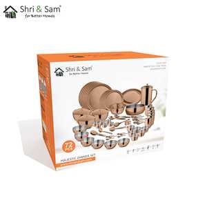 Majestic ชุดภาชนะสเตนเลส72ชิ้นเคลือบ PVD สีโรสโกลด์สำหรับ6ท่าน - Product Image 2