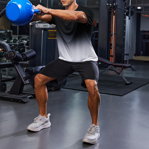 Chemise de sport à manches courtes pour hommes, respirante, à séchage rapide, pour l'entraînement en salle de sport, vêtements de sport actifs - Product Image 3