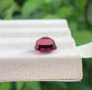 Natural Rhodolite Garnet <b>Cushion</b> Cut Red Loose Gemstone Zubeda Gems Third Party Appraisal 5MM Hole Diameter for Jewelry Making - Product Image 3