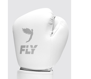 Guantes de Boxeo MMA Fly Superloop Pro X2 Blancos al por Mayor, Cuero Vacuno Auténtico, Cierre de Gancho y Bucle, Elásticos y Transpirables - Product Image 4