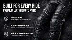 Pantalon de moto en textile imperméable personnalisé, avec protections rembourrées, style cargo, pour motard, équipement de sécurité - Product Image 4