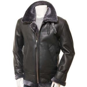 Chaqueta de Cuero de Primera Calidad con Cuello y Puños de Piel Ajustables, Chaqueta de Cuero para Invierno con Cierre Completo, Ropa Urbana, Servicio OEM - Product Image 1