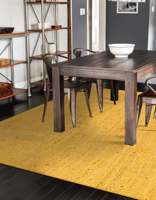 Tapis en jute jaune fait main, tapis de sol en fibres naturelles, style bohème, pour la décoration du salon et de la chambre à coucher