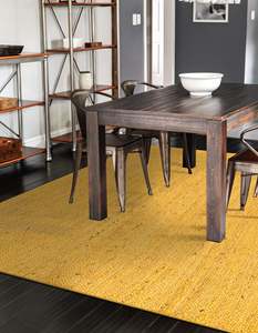 Yellow Jute <b>Rug</b> Handmade Natural Fiber Area Carpet <b>Boho</b> Farmhouse Floor Mat For Living Room Bedroom Decor - Product Image 2