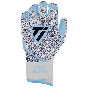 OEM Custom Baseball Batting Gloves White Ice Blue Design Youth Adult Wholesale Supplier - Product Image 4