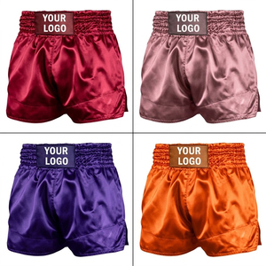 Pantalones Cortos de Boxeo con Logotipo Personalizado, Color Granate Satinado, Unisex, para Adultos, Ropa de Combate, Impresión por Transferencia de Calor, Corte Regular, Transpirables - Product Image 6